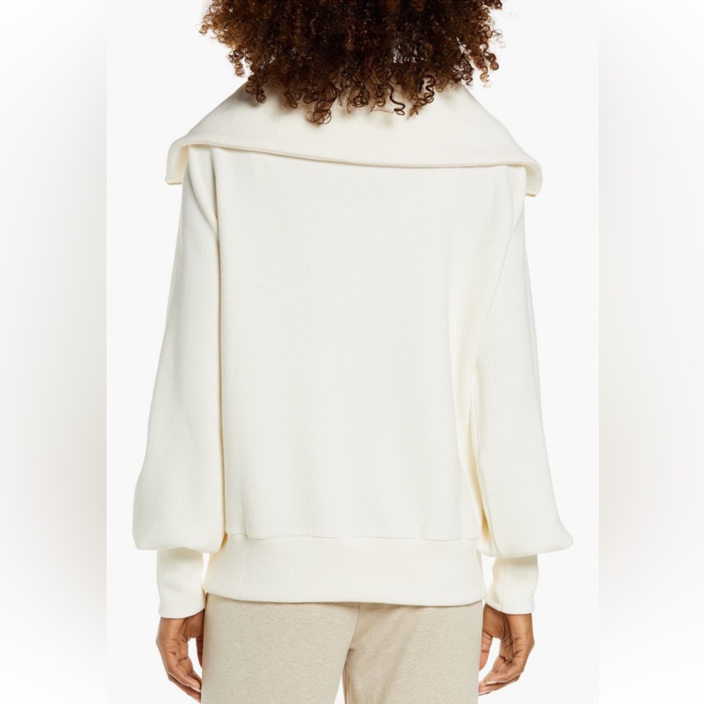 NWT Varley Vine half-zip cream Sweatshirt , M - Picture 3 of 9
